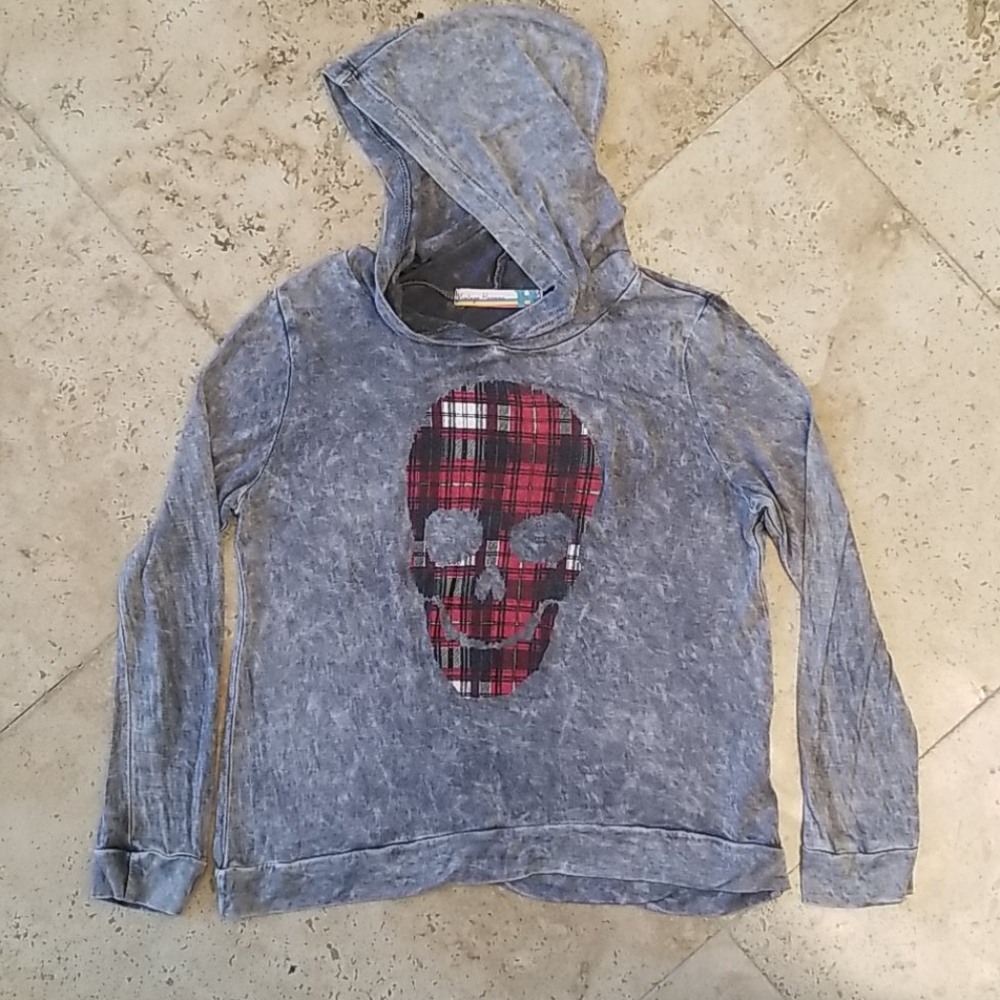 Gray kids t-shirt hoodie